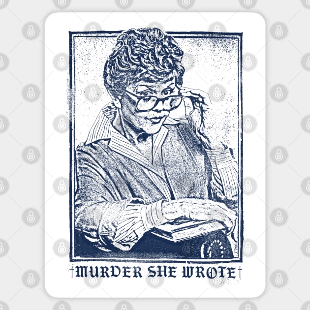 Murder She Wrote ∆∆ Vintage Look Original Design Sticker by DankFutura